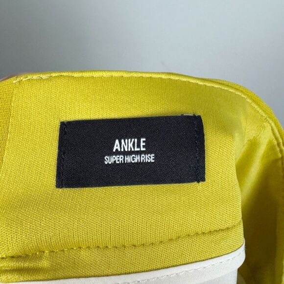 EXPRESS | Chartreuse Green Super High Rise Ankle Dress Pants Women’s Size 2 - Picture 10 of 11